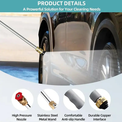 🔥[5𝟎% 𝐎𝐅𝐅 𝐋𝐀𝐒𝐓 𝐓𝐇𝐑𝐄𝐄 𝐃𝐀𝐘𝐒]Jet Nozzle Power Washer for Garden Hose, Includes 2 High-Pressure Nozzles and Quick Connectors | Hydro Jet High Pressure Washer Tools for Car Wash, Patio, Driveway & Outdoor Cleaning-JKL