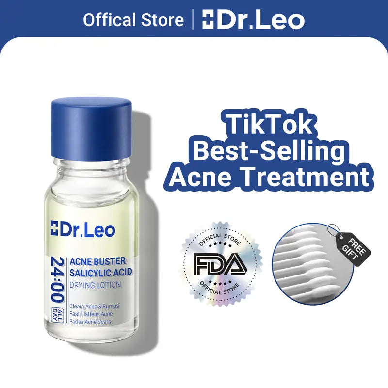🔥[5𝟎% 𝐎𝐅𝐅 𝐋𝐀𝐒𝐓 𝐓𝐇𝐑𝐄𝐄 𝐃𝐀𝐘𝐒]Dr.Leo Salicylic Acid Drying Lotion | 24H Pimple Relief, Fade Acne Marks, Reduce Inflammation, Oil Control, for Sensitive Skin-JKL