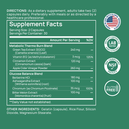 🔥[5𝟎% 𝐎𝐅𝐅 𝐋𝐀𝐒𝐓 𝐓𝐇𝐑𝐄𝐄 𝐃𝐀𝐘𝐒]Selerb Metaburn for Daily Nutrient Support – With Chromium, Vitamin B12 & Berberine HCI – 60 Capsules TikTokShopBlackFriday-JKL