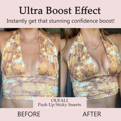 🔥[5𝟎% 𝐎𝐅𝐅 𝐋𝐀𝐒𝐓 𝐓𝐇𝐑𝐄𝐄 𝐃𝐀𝐘𝐒]OUFALI Push Up Sticky Inserts Double-Sided Adhesive Ultra Boost Padding Inserts for Bikini Swimsuit Sports Strapless Bra-JKL