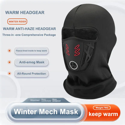 🔥[6𝟎% 𝐎𝐅𝐅 𝐋𝐀𝐒𝐓 𝐓𝐇𝐑𝐄𝐄 𝐃𝐀𝐘𝐒]Winter Rider Warm Anti-Haze Full Face Mask for Motorcycle Riding Cycling Ski Hood Cap Windproof Soft Outdoor Warm Bike Headwear-3@OK