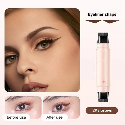 🔥[5𝟎%]Rotating Eyeliner Stamp Pen – Dual-Head Design with Wing Stamp, Quick-Dry, Long-Lasting, Smudge-Proof for Easy Cat Eye, Sharp Winged Lines & All-Day Makeup Wear - Beginner Friendly Everyday Makeup Tool for Women, Women's cosmetics, Makeup tools.-JKL