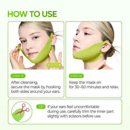CACTOX V-LIFTING MEWING BAND with Cactus Cooling Reduce Puffiness & Pore Tightening for Visible Pore Care Skin Repair-OA