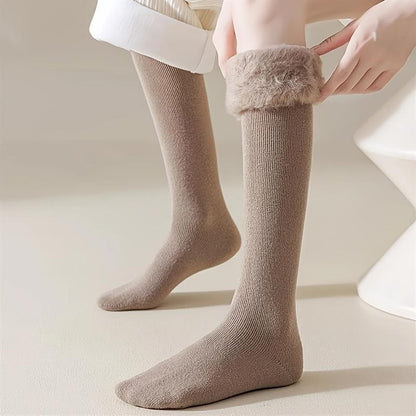 3-Pair Women's Heavy Duty Thermal Over-the-Knee socks - Extreme Cold Weather - Thick Insulated Leg Warmers, Everyday & Special Occasions, Winter Socks, Occasion Wear Warmth, Ribbed Cuff Warmth, Warm Weather Gear, Plush Fabric Interior-OA