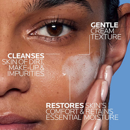 🔥[5𝟎% 𝐎𝐅𝐅 𝐋𝐀𝐒𝐓 𝐓𝐇𝐑𝐄𝐄 𝐃𝐀𝐘𝐒]La Roche-Posay Toleriane Hydrating Gentle Face Cleanser, Hydrating Facial Cleanser With Niacinamide + Ceramides, Daily Face Wash For Dry Skin To Normal Skin, Sensitive Skin Tested, Fragrance Free-JKL