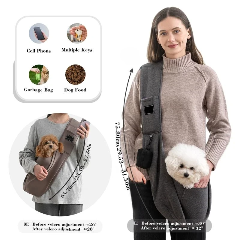 🔥[50% 𝐎𝐅𝐅 𝐋𝐀𝐒𝐓 𝐓𝐇𝐑𝐄𝐄 𝐃𝐀𝐘𝐒]Dog & Cat Sling for Small and Medium Pets Up to 15lbs with Adjustable Padded Shoulder Breathable Portable Carrier for Outside Travel Shopping Animal-LU
