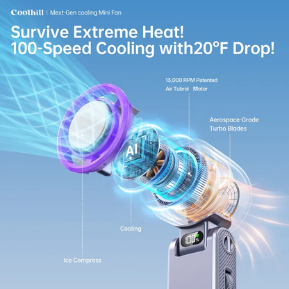 🔥[5𝟎% 𝐎𝐅𝐅 𝐋𝐀𝐒𝐓 𝐓𝐇𝐑𝐄𝐄 𝐃𝐀𝐘𝐒]CoolHill ice fan Portable Handheld High Speed Fan 199 Adjustable Levels Foldable for Summer Travel Vacation Essentials& Outdoor Activities cool fan-JKL