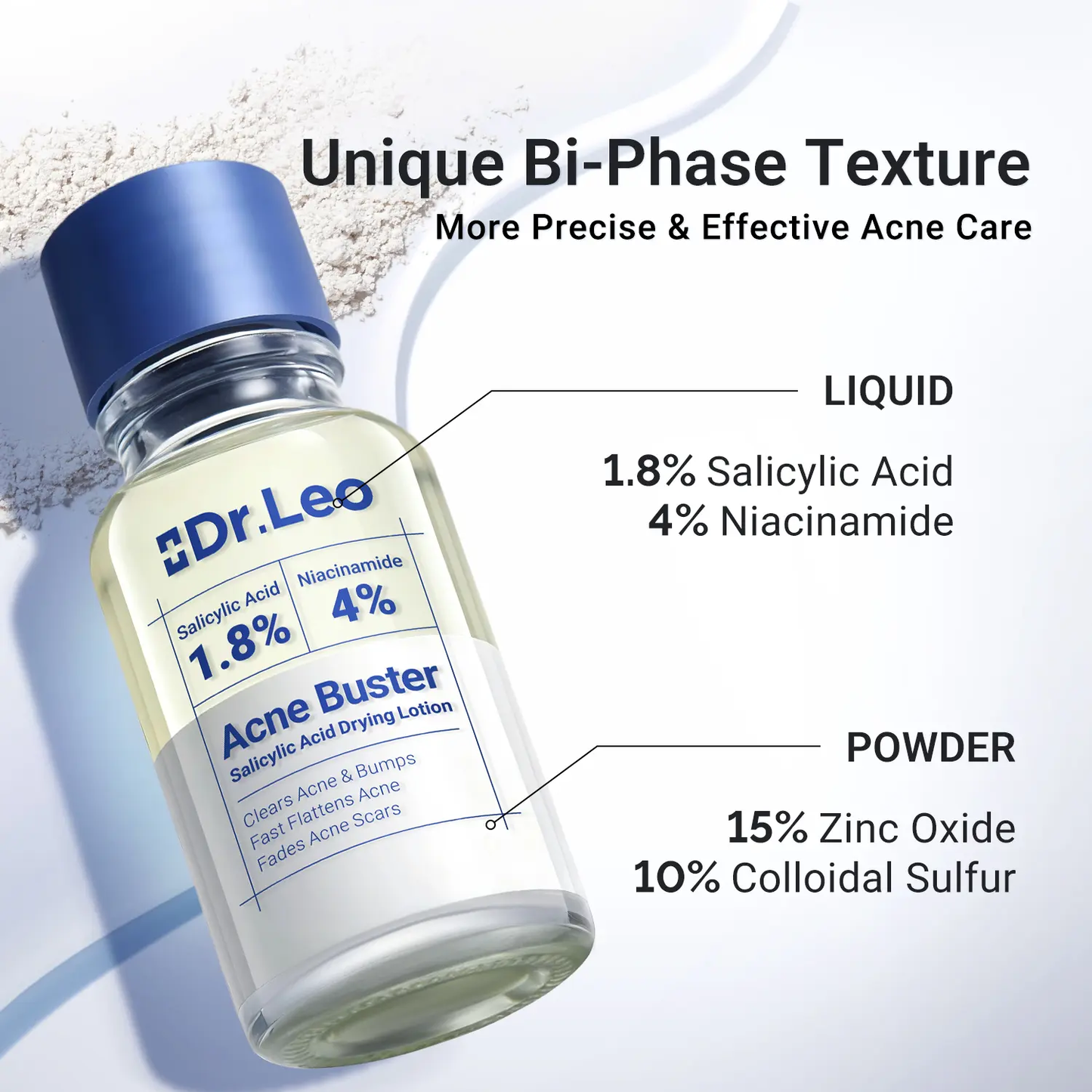 🔥[5𝟎% 𝐎𝐅𝐅 𝐋𝐀𝐒𝐓 𝐓𝐇𝐑𝐄𝐄 𝐃𝐀𝐘𝐒]Dr.Leo Drying Lotion Plus | Acne & PimpleTreatment I Visibly Shrinks Pimples in 24 Hours& Helps Fade Acne Marks in 7 Days I With 1.8%Encapsulated Salicylic Acid, 4% Niacinamide &10% Sulfur (20ml)-JKL