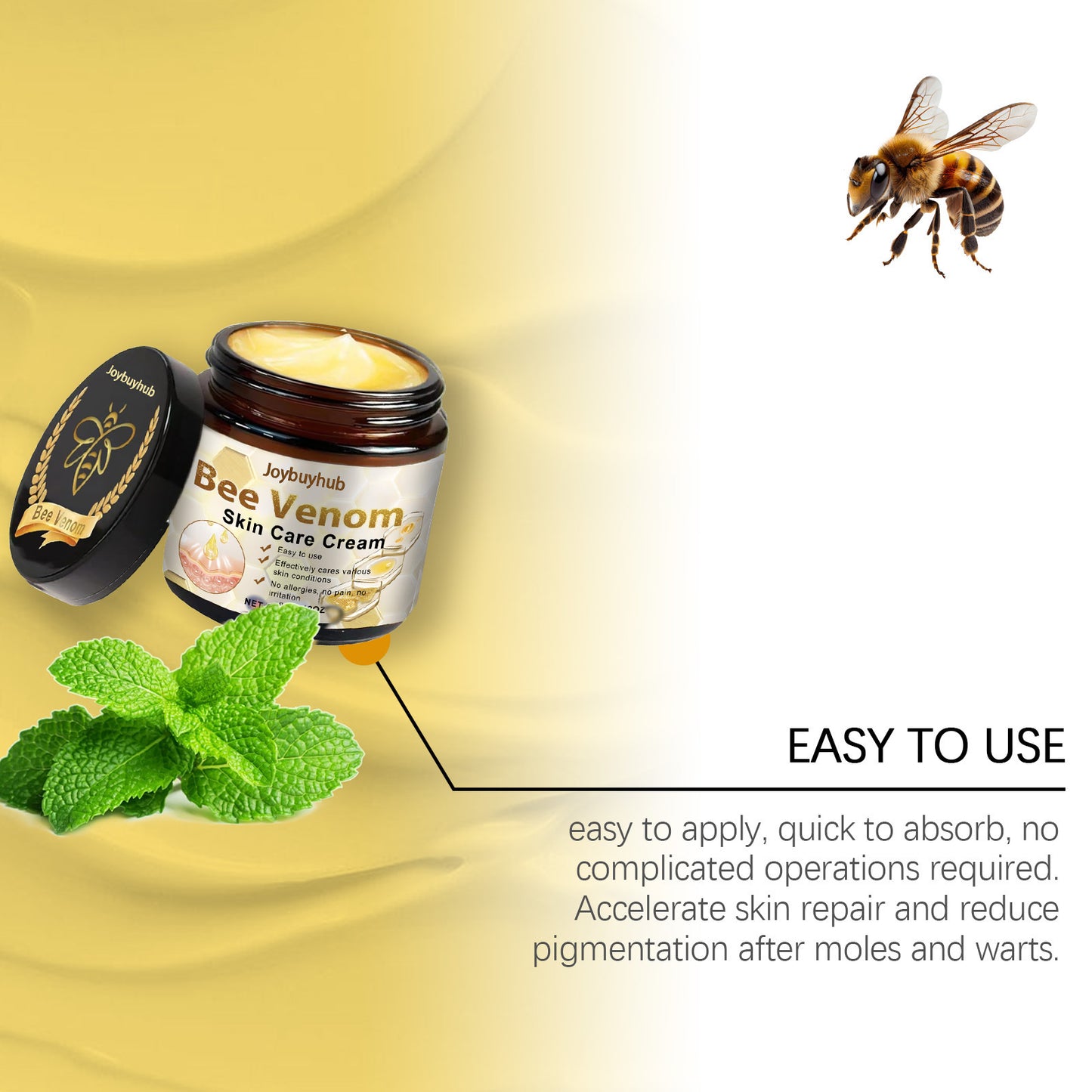 𝑱𝒐𝒚𝒉𝒖𝒚𝒉𝒖𝒃®𝐁𝐞𝐞 𝐕𝐞𝐧𝐨𝐦 𝐒𝐤𝐢𝐧 𝐂𝐚𝐫𝐞 𝐂𝐫𝐞𝐚𝐦: 𝐇𝐞𝐫𝐛𝐚𝐥, 𝐆𝐞𝐧𝐭𝐥𝐞 𝐅𝐨𝐫𝐦𝐮𝐥𝐚 𝐟𝐨𝐫 𝐂𝐥𝐞𝐚𝐧 & 𝐍𝐨𝐮𝐫𝐢𝐬𝐡𝐞𝐝 𝐒𝐤𝐢𝐧-𝐋𝐔