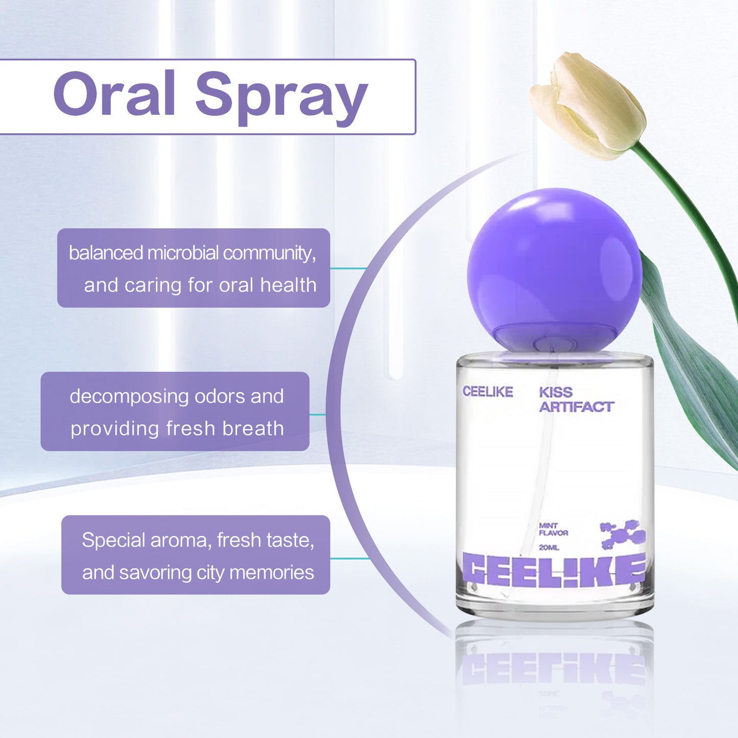 [60% Off Mega Sale] Probiotic Oral Spray 20ml - Fresh Breath & Oral Care, Sugar-Free, Portable, Long-Lasting Freshness-LP