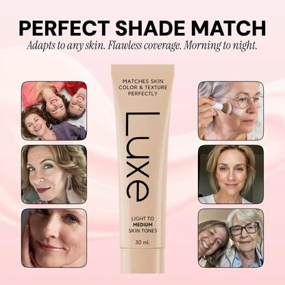 🔥[5𝟎% 𝐎𝐅𝐅 𝐋𝐀𝐒𝐓 𝐓𝐇𝐑𝐄𝐄 𝐃𝐀𝐘𝐒]Luxe Color Changing Foundation for Women – Instantly Adapts to Your Skin Tone – Buildable Light-to-Medium, Medium Dark-to-Dark, Coverage – 12-Hour Wear – Natural Dewy Finish-JKL