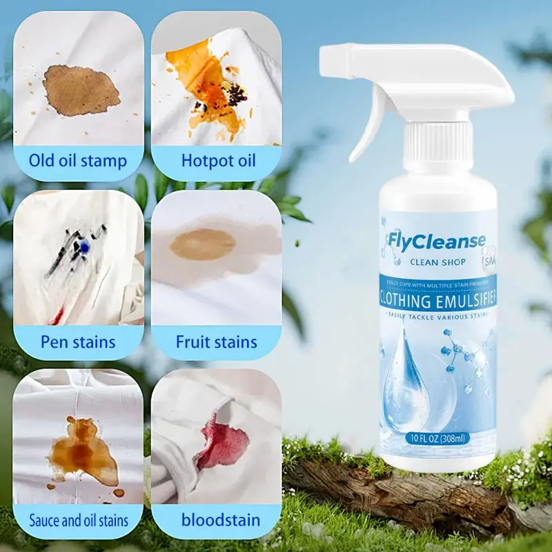 🔥[5𝟎% 𝐎𝐅𝐅 𝐋𝐀𝐒𝐓 𝐓𝐇𝐑𝐄𝐄 𝐃𝐀𝐘𝐒]FlyCleanse Fabric Emulsifier, a non-ioniclaundry pre-treatment agent-gentle onfabrics, with disinfecting and softeningproperties; a household stain remover andlaundry detergent-JKL