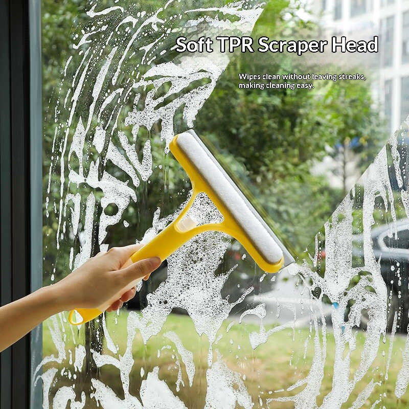 🔥[5𝟎% 𝐎𝐅𝐅 𝐋𝐀𝐒𝐓 𝐓𝐇𝐑𝐄𝐄 𝐃𝐀𝐘𝐒]1PC 3 in 1 Window Cleaning Scraper, 3 in 1 Spray Squeegee, Window Squeegee with Spray, for Kitchen, Bathroom, Wall, Glass Windows, Table Top, Car Window-JKL