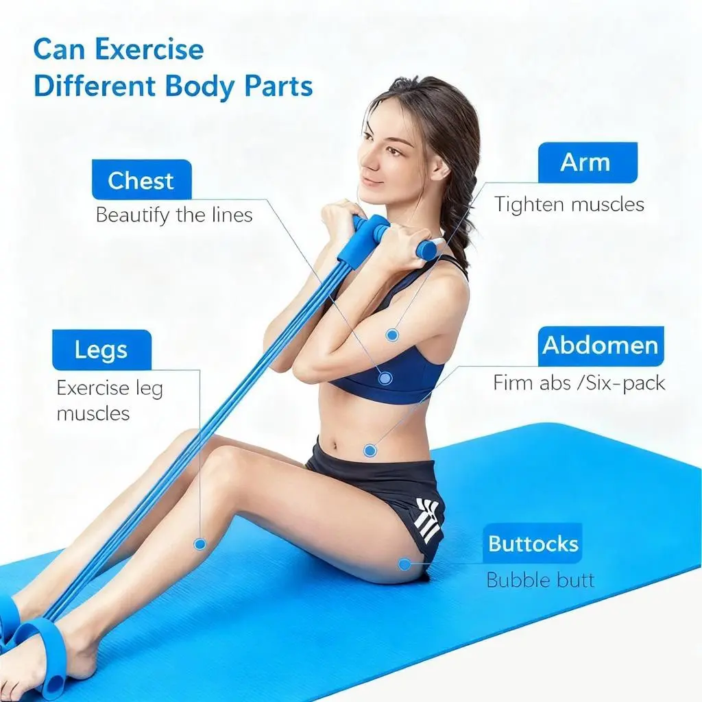 🔥[5𝟎% 𝐎𝐅𝐅 𝐋𝐀𝐒𝐓 𝐓𝐇𝐑𝐄𝐄 𝐃𝐀𝐘𝐒]Multi-functional Pedal Resistance Band Trainer – Portable Foot Pedal Fitness Equipment for Home Gym Full Body Workout, Abdominal Training, Sit-ups, Yoga，Rehabilitation training-JKL