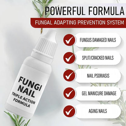 🔥[55% 𝐎𝐅𝐅 𝐋𝐀𝐒𝐓 𝐓𝐇𝐑𝐄𝐄 𝐃𝐀𝐘𝐒]Nail Triple Action Formula - 0.5 fl oz Liquid Treatment for Nail Fungus, Antifungal Solution, Repair & Restore Damaged Nails, Enhanced Formula-LU