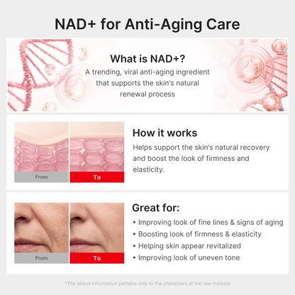 🔥[5𝟎%][NEW]NAD+ EGF Firming Serum | NAD+, EGF, Collagen Extract, Anti-aging, Plumping, Radiance Boosting Serum | Cares for Look of Fine Lines, Skin Elasticity & Firmness For Youthful-looking Skin (30ml / 1.01 fl. oz.) | Korean Skincare, K-Beauty-JKL