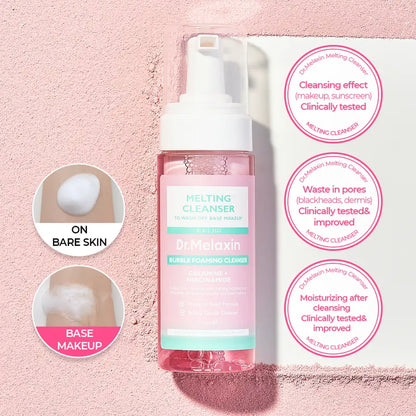 🔥[5𝟎% 𝐎𝐅𝐅 𝐋𝐀𝐒𝐓 𝐓𝐇𝐑𝐄𝐄 𝐃𝐀𝐘𝐒][Dr.Melaxin Official] Melting Cleanse Hypoallergenic Makeup remover with Quick Bubble, Deep Pore Cleansing for all skin type, 150ml-JKL