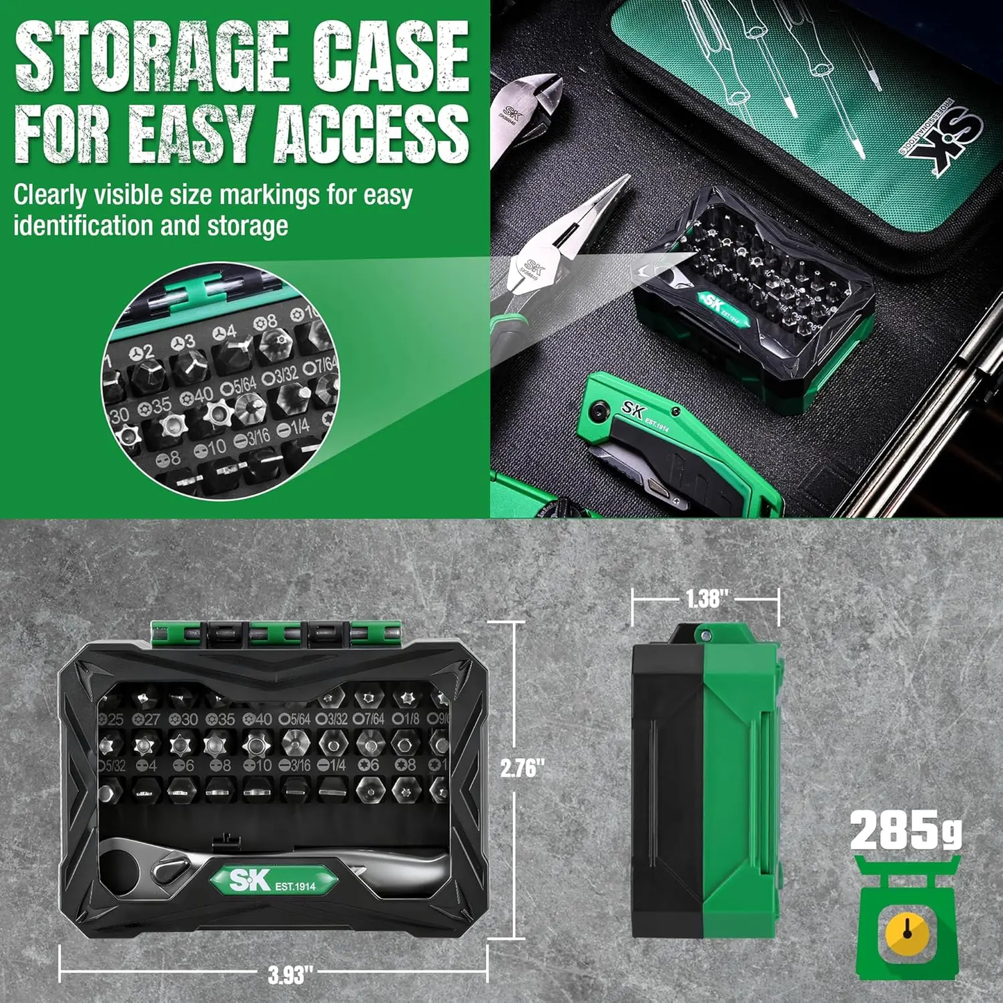 🔥[5𝟎% 𝐎𝐅𝐅 𝐋𝐀𝐒𝐓 𝐓𝐇𝐑𝐄𝐄 𝐃𝐀𝐘𝐒]1/4" Drive, 32 Piece Mini Ratcheting Bit Set-JKL