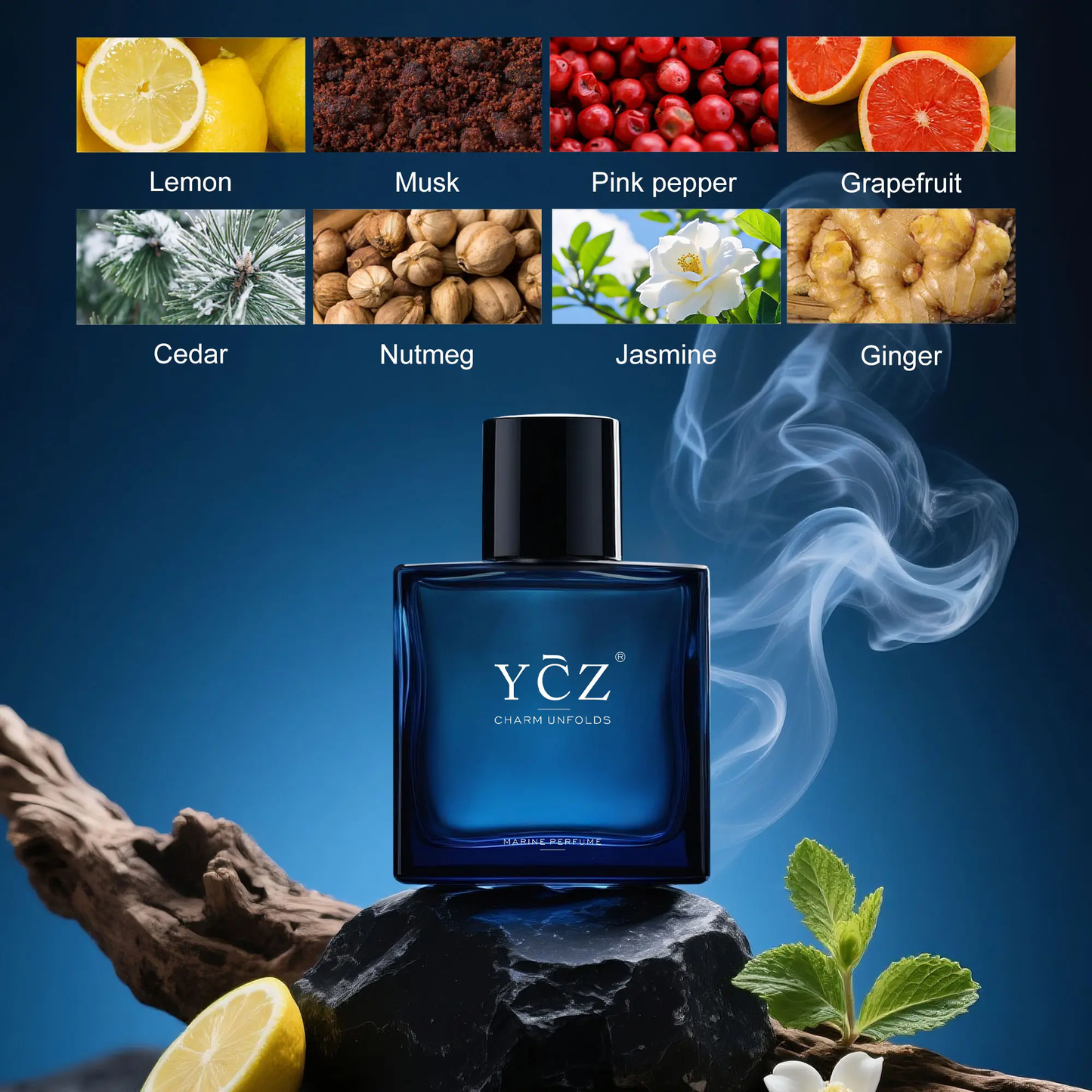 🔥[5𝟎% 𝐎𝐅𝐅 𝐋𝐀𝐒𝐓 𝐓𝐇𝐑𝐄𝐄 𝐃𝐀𝐘𝐒]YCZ Midnight Marine Eau De Parfum 50mlUnisex | Aromatic Aquatic Ocean Fresh WoodyPerfume with Bergamot Coconut Amber I LongLasting Luxury Arabian Fragrance for MenWomen I Premium Gift-JKL