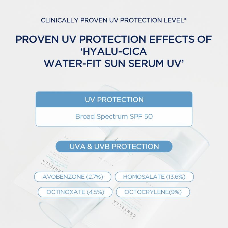 🔥[5𝟎% 𝐎𝐅𝐅 𝐋𝐀𝐒𝐓 𝐓𝐇𝐑𝐄𝐄 𝐃𝐀𝐘𝐒][SKIN1004 Official Shop] Hyalu-Cica Water-Fit Sun Serum UV 50ml (OTC) - Lightweight Sunscreen for Daily Use, Korean Sunscreen, Watery and Creamy Texture, Sunscreen for Sensitive Skin-JKL