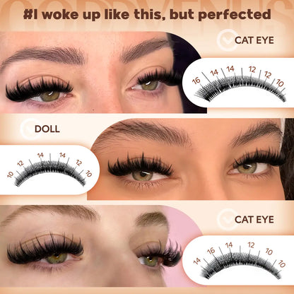 🔥[5𝟎% 𝐎𝐅𝐅 𝐋𝐀𝐒𝐓 𝐓𝐇𝐑𝐄𝐄 𝐃𝐀𝐘𝐒]Manga Lash Clusters with Spikes, Pre-Spiked Wispy Cluster Eyelash Extensions, Fluffy Anime Eyelash Clusters, Reusable Faux Mink Fairy Individual Lash Extensions, D-Curve, 12–18 mm, 204 Pieces – Cosmetics, Makeup-JKL