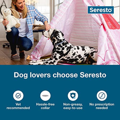 🔥[5𝟎% 𝐎𝐅𝐅 𝐋𝐀𝐒𝐓 𝐓𝐇𝐑𝐄𝐄 𝐃𝐀𝐘𝐒]Seresto Flea & Tick Collar For Dogs Over 18 lbs., Treatment & Prevention, Vet-Recommend, 8 Month Protection-JKL