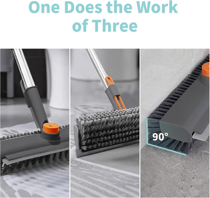 🔥Floor Scrub Brush Bathtub Brush with Long Handle 3 in 1 Scrape and Heavy-Duty Stiff Bristle Scrubber Brush for Cleaning Shower Bathroom Patio Garage Kitchen Wall and Deck Cleaning Supplies for Home Essential Items for Home Christmas Gifts-JKL