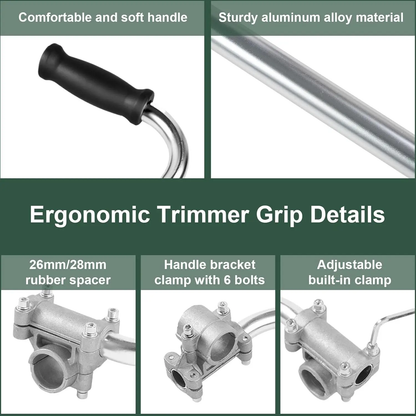 🔥[5𝟎% 𝐎𝐅𝐅 𝐋𝐀𝐒𝐓 𝐓𝐇𝐑𝐄𝐄 𝐃𝐀𝐘𝐒]Grass Trimmer Handle, Aluminum Trimmer Handle with Bracket Clip, Multifunctional Garden Trimmer Handle, Power Tool Accessories-JKL