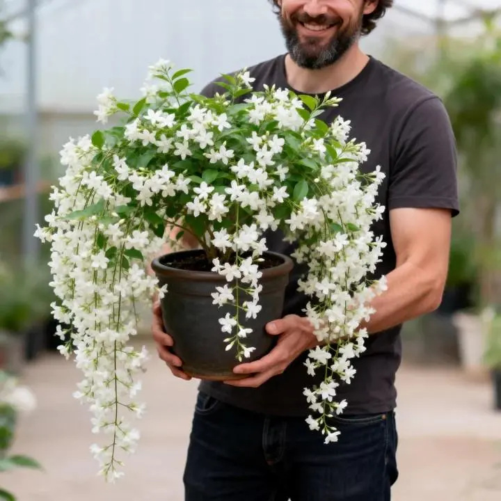 🔥[5𝟎% 𝐎𝐅𝐅 𝐋𝐀𝐒𝐓 𝐓𝐇𝐑𝐄𝐄 𝐃𝐀𝐘𝐒]For 50 Non-GMO Climbing Silver Jasmine Seeds - Aromatic Evergreen, Ideal Decor Choice for Garden & Balcony Fragrant-JKL