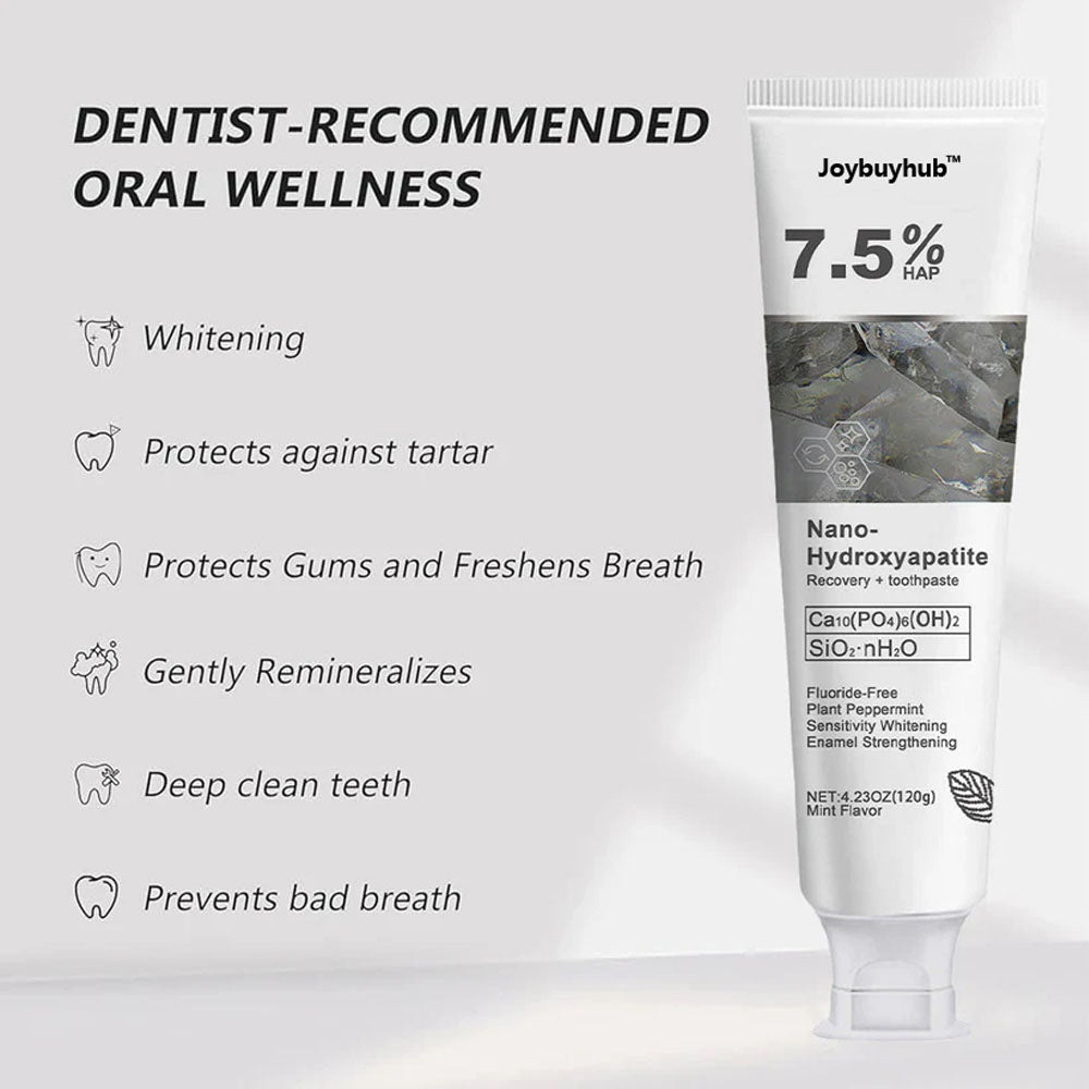 🔥Ends Tonight: Get 60% OFF Before It’s Gone!🎁 Joybuyhub™ Fluoride-Free Hydroxyapatite Toothpaste – Gentle Whitening & Enamel Strength for Sensitive Teeth-OA