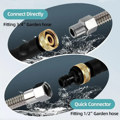 🔥[5𝟎% 𝐎𝐅𝐅 𝐋𝐀𝐒𝐓 𝐓𝐇𝐑𝐄𝐄 𝐃𝐀𝐘𝐒]Jet Nozzle Power Washer for Garden Hose, Includes 2 High-Pressure Nozzles and Quick Connectors | Hydro Jet High Pressure Washer Tools for Car Wash, Patio, Driveway & Outdoor Cleaning-JKL