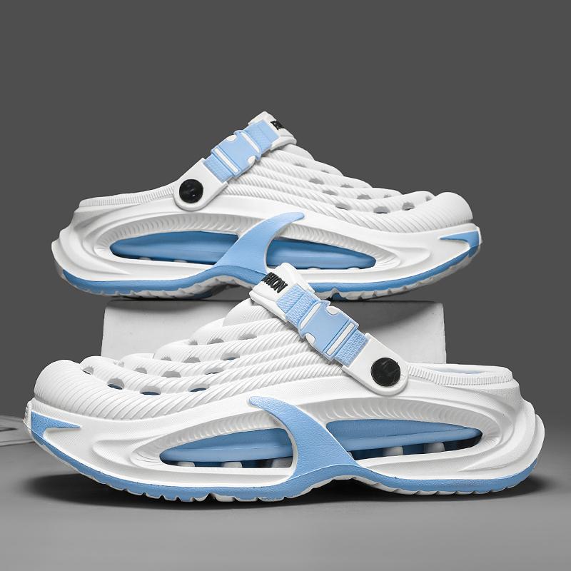 Summer Men's Clogs Outdoor Thick Sole Non-Slip Odor Resistant Durable Quick Drying Soft Beach Sandals-OA
