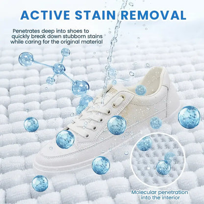 [55% Off Mega Sale]White Shoe Cleaner Cream Multipurpose No-Wash Solid Comes with Sponge Removes Stains Ideal for Leather Silicone Car Interiors Mild Non-Irritating Eco-Friendly-VIP