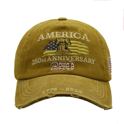 🔥[5𝟎% 𝐎𝐅𝐅 𝐋𝐀𝐒𝐓 𝐓𝐇𝐑𝐄𝐄 𝐃𝐀𝐘𝐒]US 250th Anniversary Embroidered Baseball Cap, UPF 50+ Sun Protection Commemorative Hat-JKL