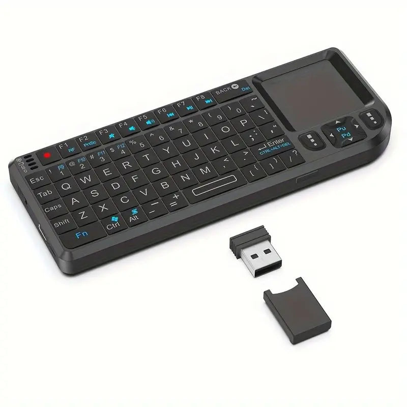 🔥[5𝟎% 𝐎𝐅𝐅 𝐋𝐀𝐒𝐓 𝐓𝐇𝐑𝐄𝐄 𝐃𝐀𝐘𝐒]Mini Wireless Keyboard, Portable Rechargeable 2.4G Backlit Keyboard with Touchpad for PC, Mac and Smart TV, Multifunctional Keyboard-vip