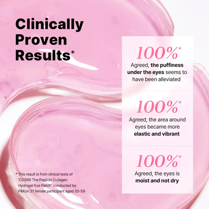 🔥[5𝟎% 𝐎𝐅𝐅 𝐋𝐀𝐒𝐓 𝐓𝐇𝐑𝐄𝐄 𝐃𝐀𝐘𝐒][COSRX Official] The Peptide CollagenHydrogel Eye Patch 60 Patches ReducePuffiness Hydrate Under-Eye Bags in 10Minutes-JKL