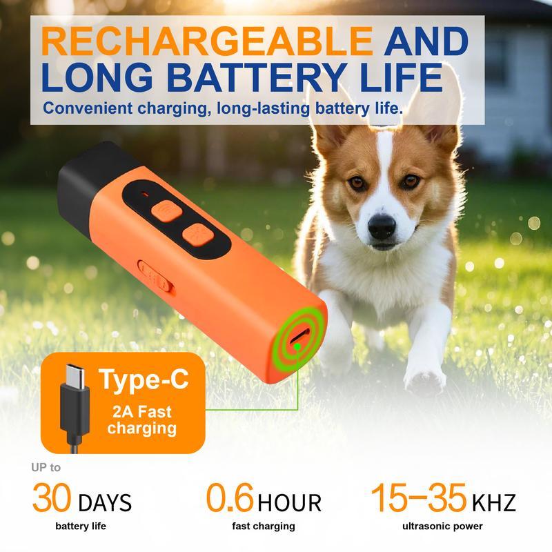 🔥[5𝟎% 𝐎𝐅𝐅 𝐋𝐀𝐒𝐓 𝐓𝐇𝐑𝐄𝐄 𝐃𝐀𝐘𝐒]【Fast Shipping】Professional Sonic Emitters Dog Training Tool Dog Bark Deterrent Device with LED Flashlight, 30ft Range Anti Bark Barking Dog Silencer,Rechargeable Portable dog barking stopper-JKL