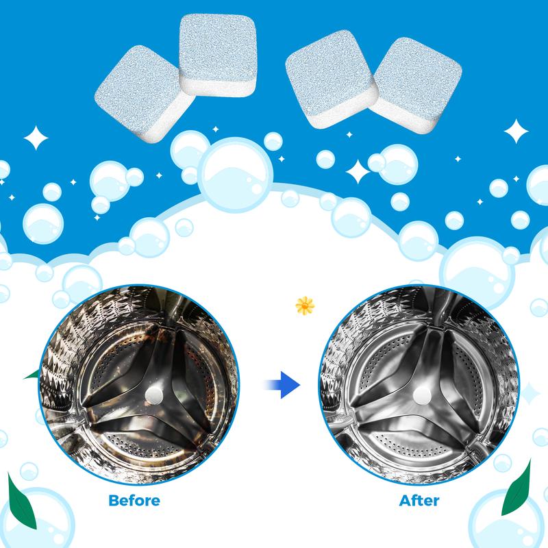 🔥[7𝟎% 𝐎𝐅𝐅 𝐋𝐀𝐒𝐓 𝐓𝐇𝐑𝐄𝐄 𝐃𝐀𝐘𝐒]Washing Machine Cleaner Descaler 12 Pack - Deep Cleaning Tablets For HE Front Loader & Top Load Washer, Septic Safe Eco-Friendly Deodorizer, Clean Inside Drum And Laundry Tub Seal - 12 Month Supply-LP