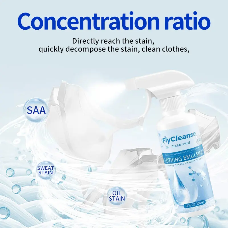 🔥[5𝟎% 𝐎𝐅𝐅 𝐋𝐀𝐒𝐓 𝐓𝐇𝐑𝐄𝐄 𝐃𝐀𝐘𝐒]FlyCleanse Fabric Emulsifier, a non-ioniclaundry pre-treatment agent-gentle onfabrics, with disinfecting and softeningproperties; a household stain remover andlaundry detergent-JKL