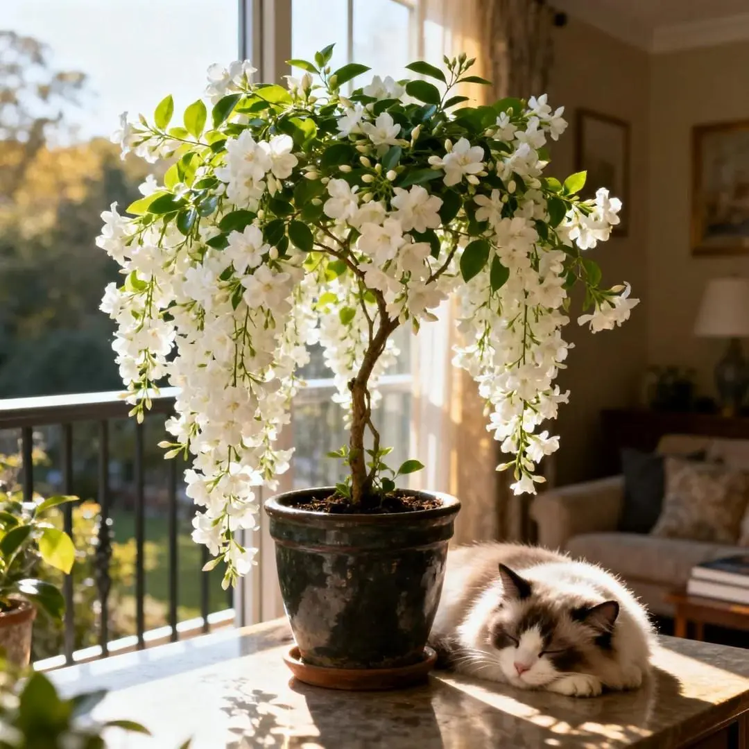 🔥[5𝟎% 𝐎𝐅𝐅 𝐋𝐀𝐒𝐓 𝐓𝐇𝐑𝐄𝐄 𝐃𝐀𝐘𝐒]For 50 Non-GMO Climbing Silver Jasmine Seeds - Aromatic Evergreen, Ideal Decor Choice for Garden & Balcony Fragrant-JKL