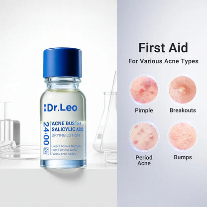 🔥[5𝟎% 𝐎𝐅𝐅 𝐋𝐀𝐒𝐓 𝐓𝐇𝐑𝐄𝐄 𝐃𝐀𝐘𝐒]Dr.Leo Salicylic Acid Drying Lotion | 24H Pimple Relief, Fade Acne Marks, Reduce Inflammation, Oil Control, for Sensitive Skin-JKL