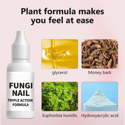 🔥[55% 𝐎𝐅𝐅 𝐋𝐀𝐒𝐓 𝐓𝐇𝐑𝐄𝐄 𝐃𝐀𝐘𝐒]Nail Triple Action Formula - 0.5 fl oz Liquid Treatment for Nail Fungus, Antifungal Solution, Repair & Restore Damaged Nails, Enhanced Formula-LU