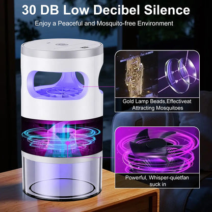 🔥[5𝟎% 𝐎𝐅𝐅 𝐋𝐀𝐒𝐓 𝐓𝐇𝐑𝐄𝐄 𝐃𝐀𝐘𝐒]Gainstarx Indoor Insect Trap with Light and Suction Non Zapper Flying Bug Catcher for Mosquitoes Fruit Flies Gnats and Moths for Home Use-JKL