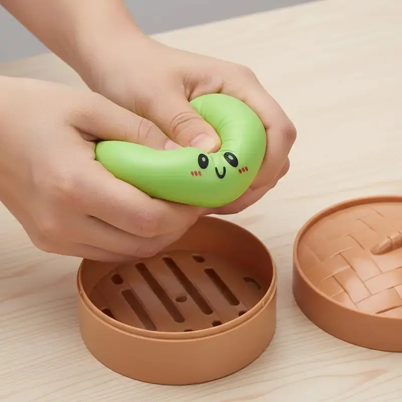 Expressive Big Dumpling Squishy - Blind Box,Mysecret Bun Fidget Toy, Soft TPR Material,Stress Relief, Unboxing Surprise, Random Styleper Pack.Valentine's Day and Easter gifts,suitable for children to exchange gifts（6 colors + 1 random color）-JKL