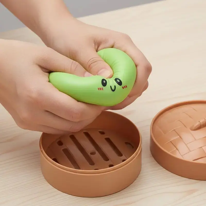 Expressive Big Dumpling Squishy - Blind Box,Mysecret Bun Fidget Toy, Soft TPR Material,Stress Relief, Unboxing Surprise, Random Styleper Pack.Valentine's Day and Easter gifts,suitable for children to exchange gifts（6 colors + 1 random color）-JKL