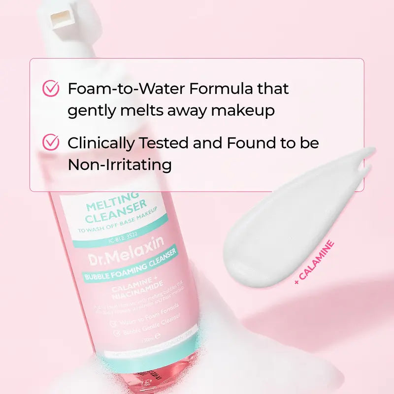 🔥[5𝟎% 𝐎𝐅𝐅 𝐋𝐀𝐒𝐓 𝐓𝐇𝐑𝐄𝐄 𝐃𝐀𝐘𝐒][Dr.Melaxin Official] Melting Cleanse Hypoallergenic Makeup remover with Quick Bubble, Deep Pore Cleansing for all skin type, 150ml-JKL