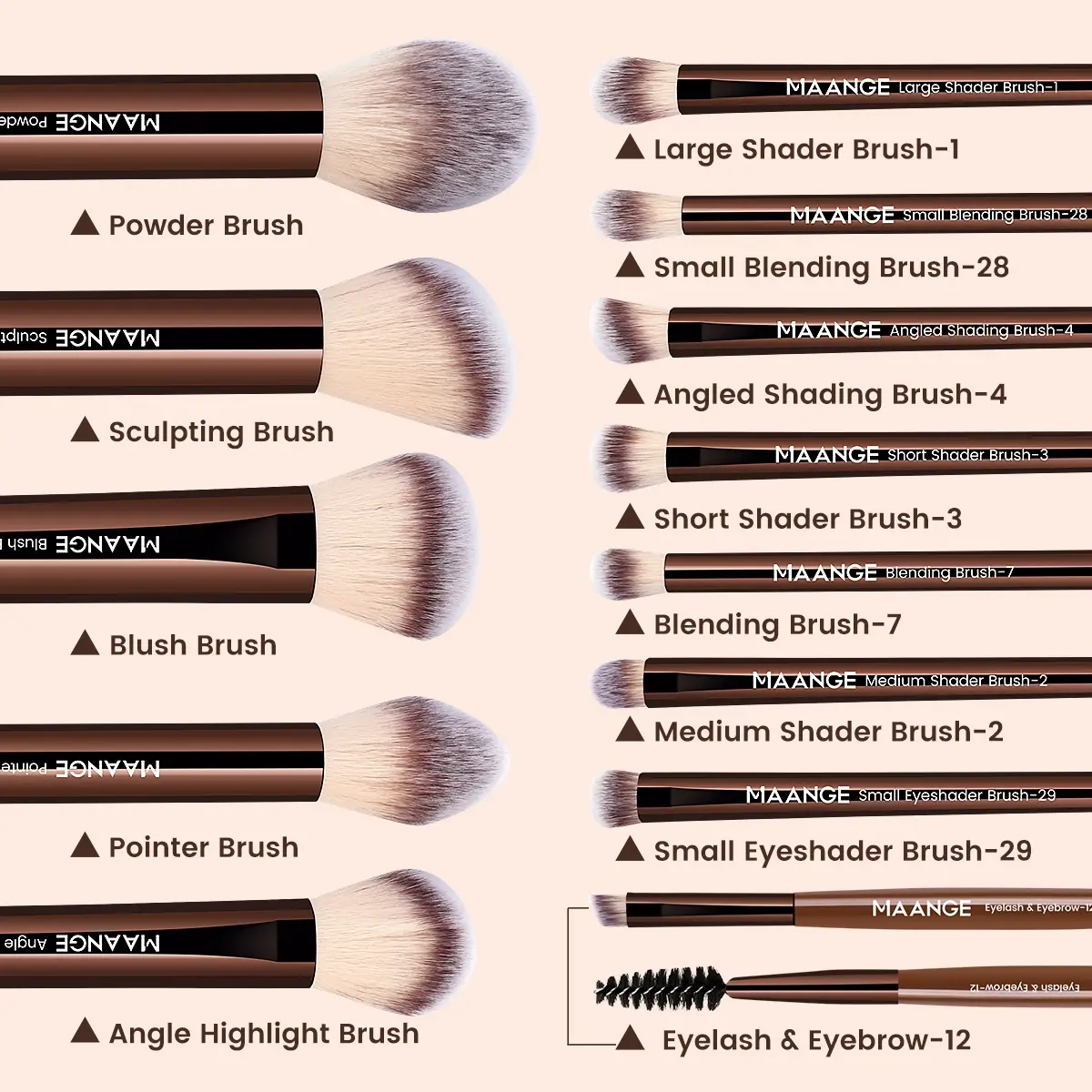 🔥[5𝟎% 𝐎𝐅𝐅 𝐋𝐀𝐒𝐓 𝐓𝐇𝐑𝐄𝐄 𝐃𝐀𝐘𝐒]Professional Makeup Brush Set, Cosmetic Brush Set, Metal Frame, Multiple Brushes Including Eyeshadow, Blush, Foundation, Perfect for Women & Girls-JKL