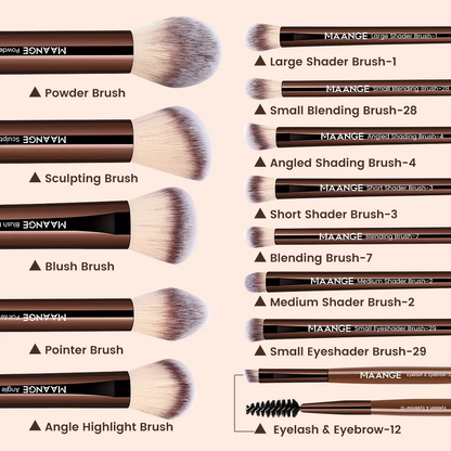 🔥[5𝟎% 𝐎𝐅𝐅 𝐋𝐀𝐒𝐓 𝐓𝐇𝐑𝐄𝐄 𝐃𝐀𝐘𝐒]Professional Makeup Brush Set, Cosmetic Brush Set, Metal Frame, Multiple Brushes Including Eyeshadow, Blush, Foundation, Perfect for Women & Girls-JKL