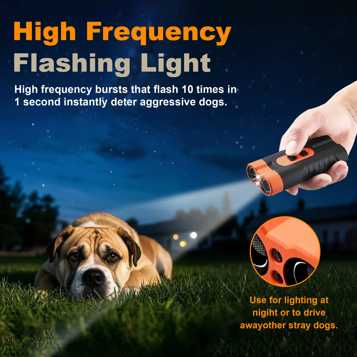 🔥[5𝟎% 𝐎𝐅𝐅 𝐋𝐀𝐒𝐓 𝐓𝐇𝐑𝐄𝐄 𝐃𝐀𝐘𝐒]Ultrasonic Dog Barking Deterrent Training Tool - Rechargeable USB-Charged, Dual Emitter, 50ft Range, 25KHz Frequency, Flashlight, Portable Grip, Kit Included for Indoor & Outdoor Dog Behavior Control-JKL