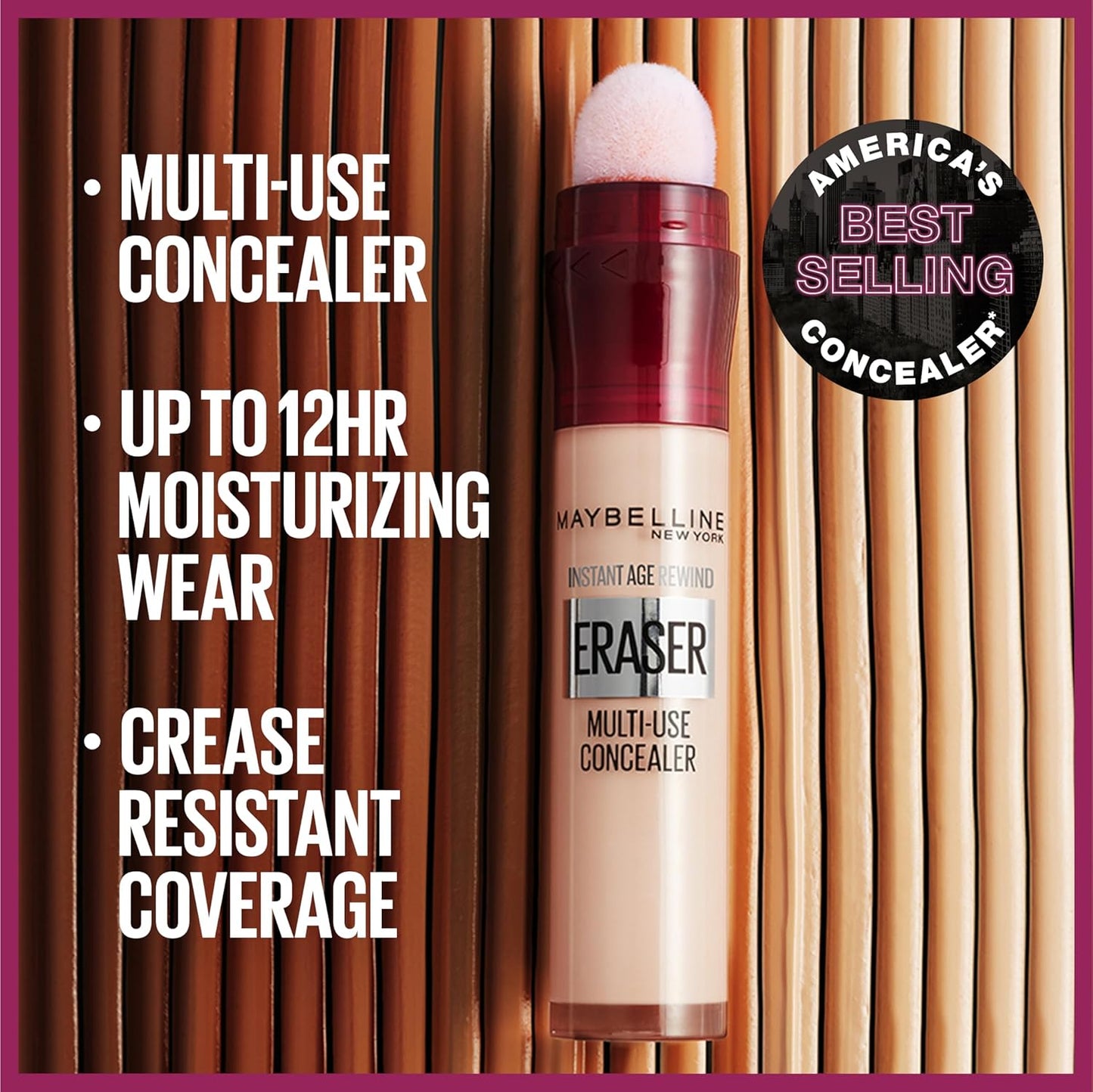 🔥[5𝟎% 𝐎𝐅𝐅 𝐋𝐀𝐒𝐓 𝐓𝐇𝐑𝐄𝐄 𝐃𝐀𝐘𝐒]Maybelline Instant Age Rewind Eraser Dark Circles Treatment Multi-Use Concealer, 110, 1 Count (Packaging May Vary)-JKL